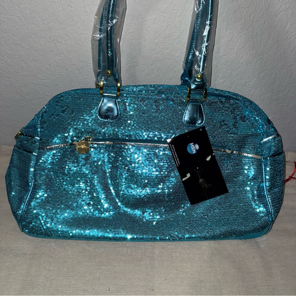Joan Boyce Sequin Travel Weekender Duffle Bag